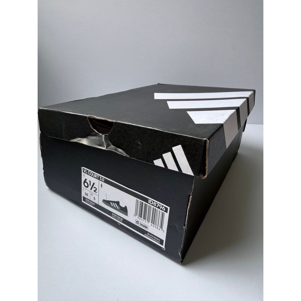 Adidas VL Court 3.0 ID8796 Core Black White Gum Women's 6.5 / UK 5 EUR 38 NWT