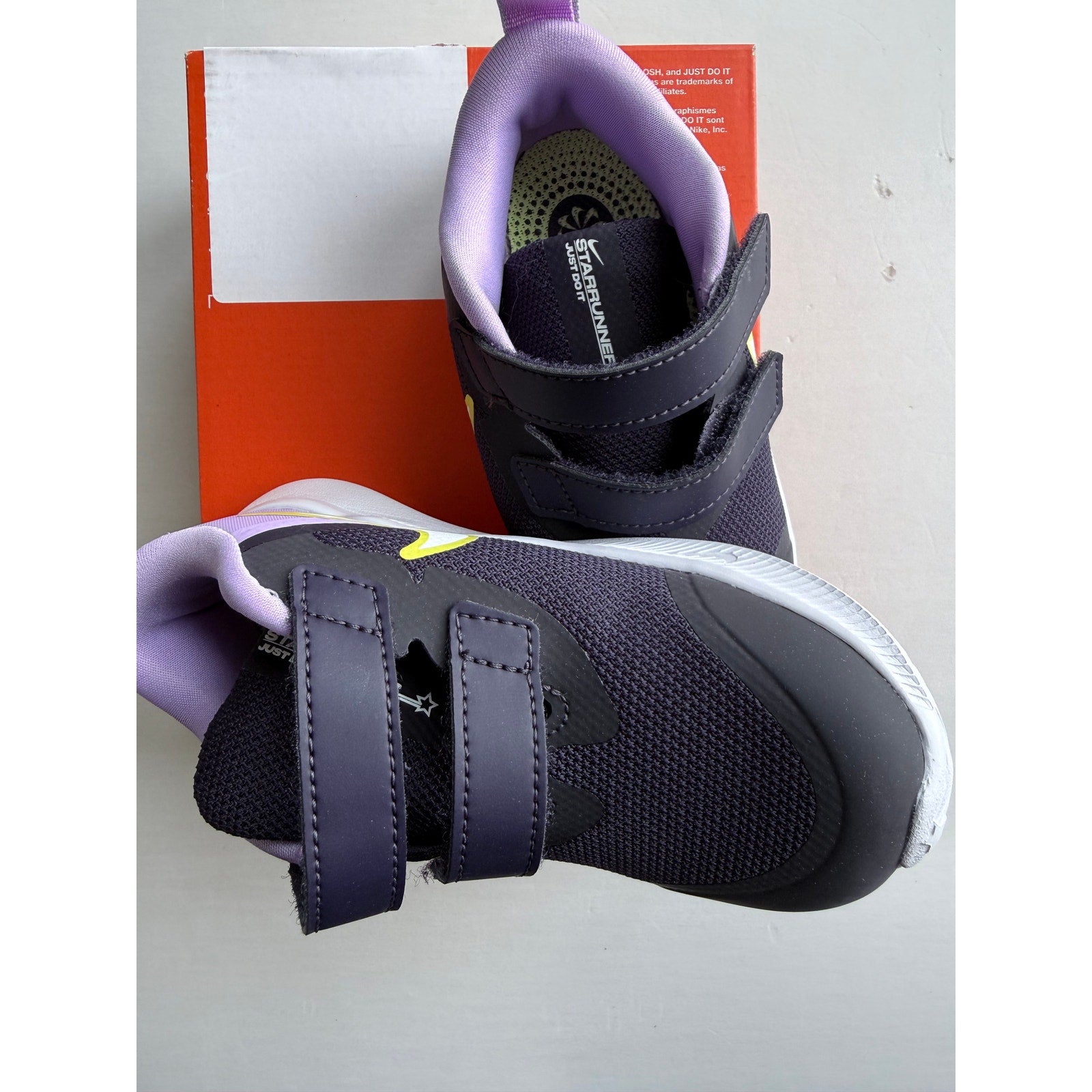Nike Star Runner 3 TDV DA2778, Toddler 9C, Black/Lilac/Yellow
