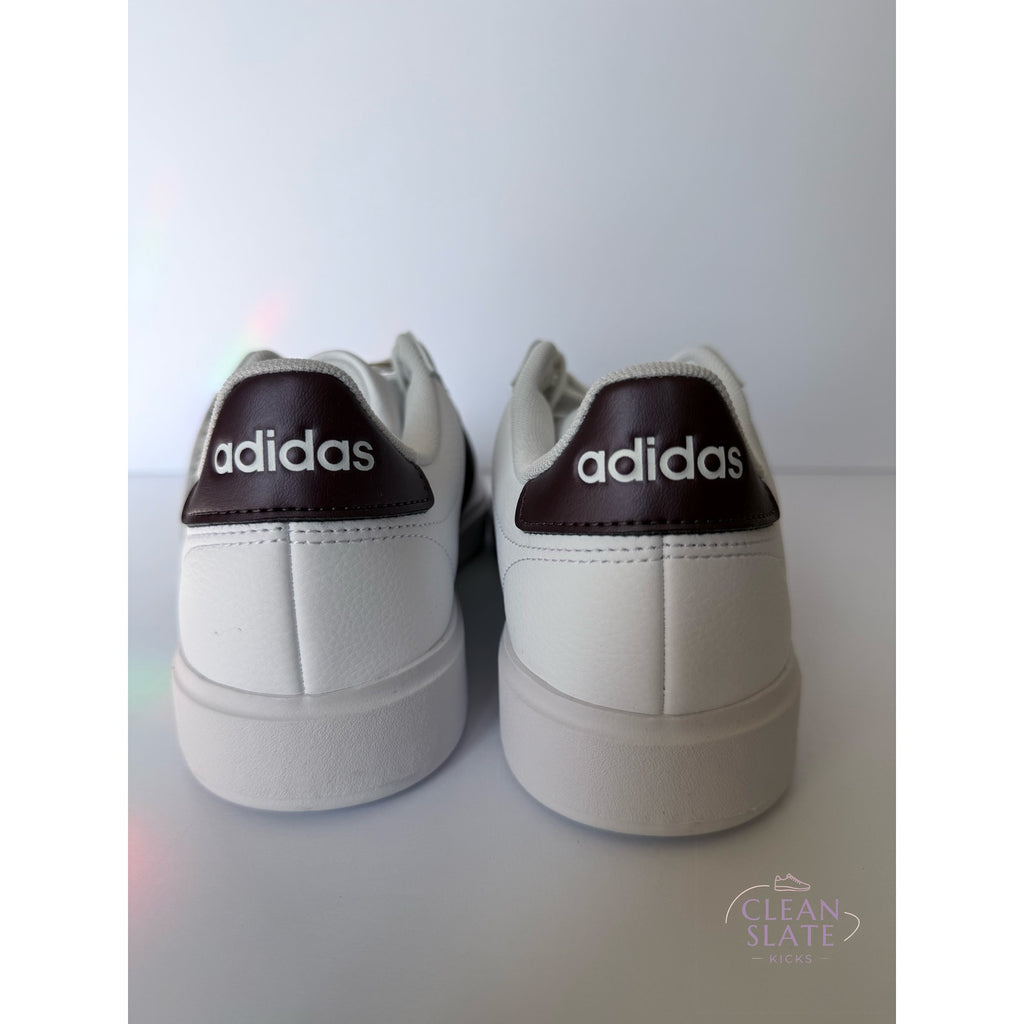 Adidas Grand Court 2.0 ID2978 White Burgundy Women's 7 / UK 5.5 / EUR 38.5 NWT