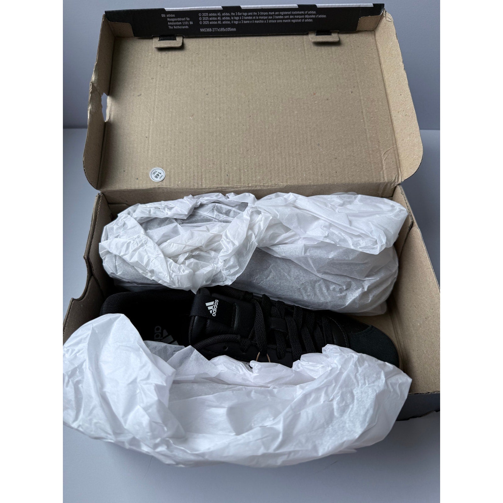 Adidas VL Court 3.0 ID8796 Core Black White Gum Women's 6.5 / UK 5 EUR 38 NWT