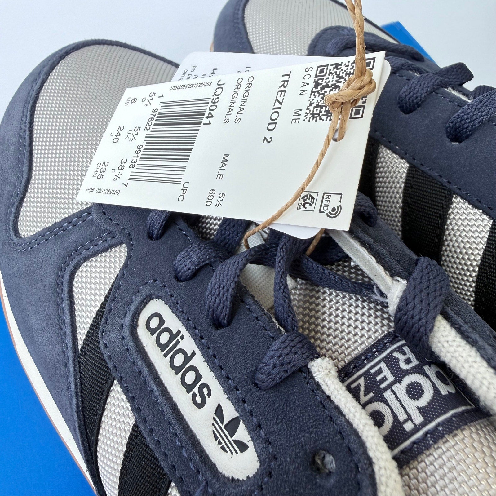 Adidas Treziod 2 JQ9041 Grey Black Navy Men's 6 Women's 7.5 UK 5.5 EUR 38 NWT