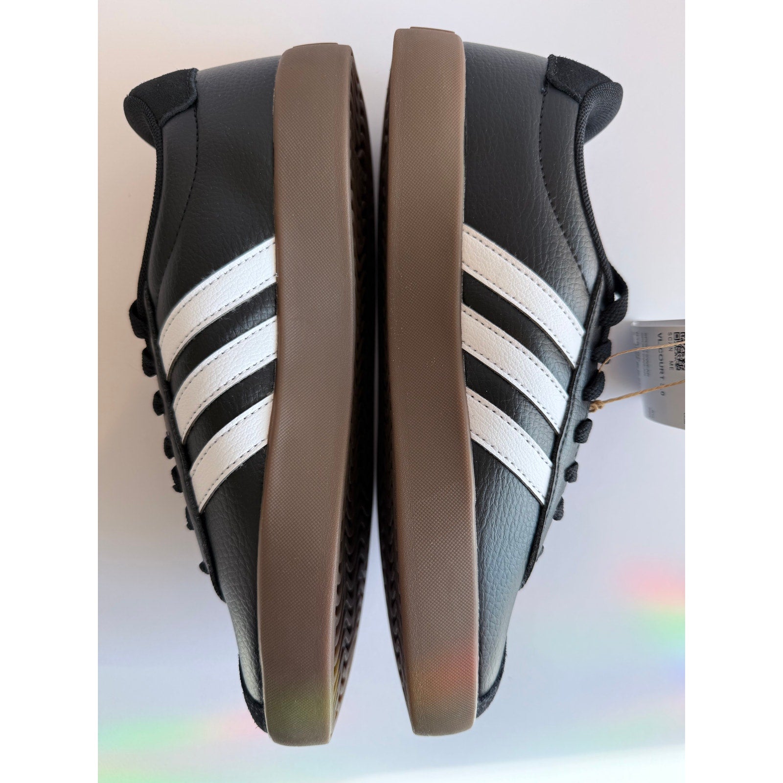 Adidas VL Court 3.0 ID8796 Black White Gum Women's 7 / UK 5.5 New With Tags
