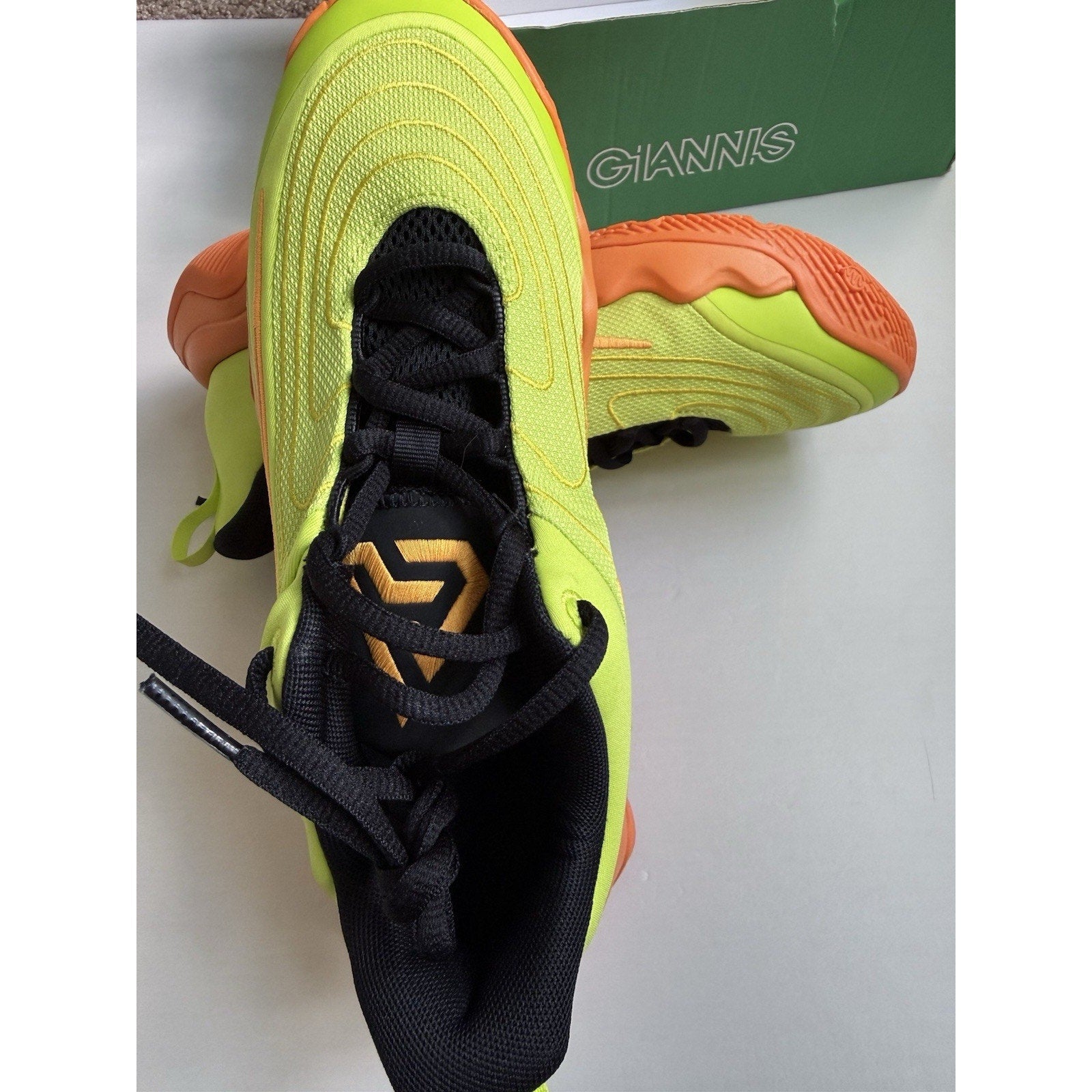Nike Giannis Immortality 4 GS Halloween Cyber Mandarin FZ6734-301 5.5Y W7