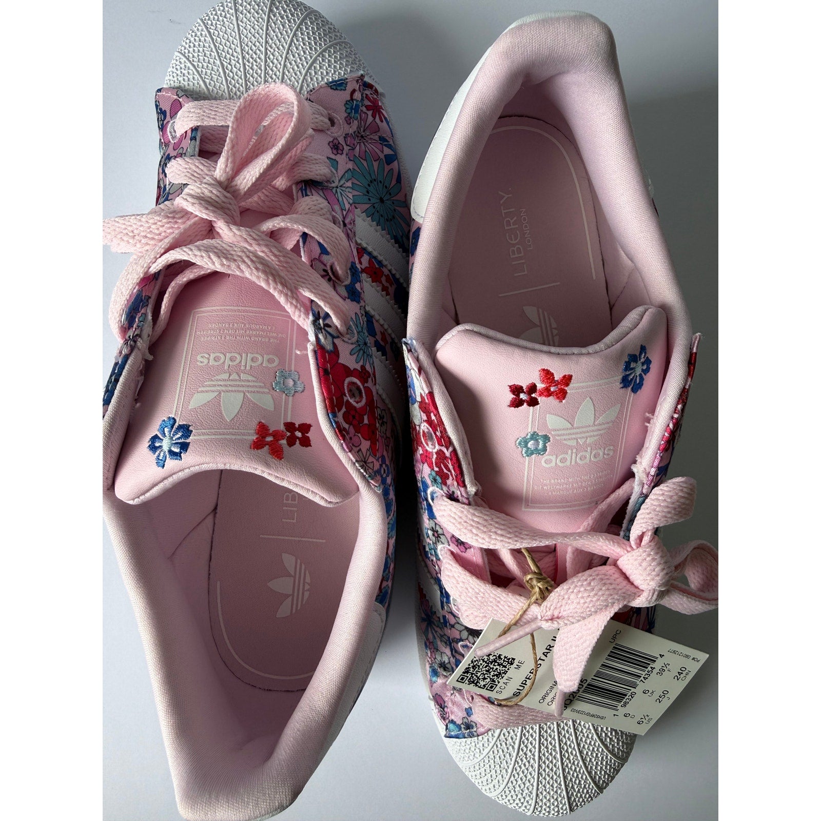 Adidas Superstar II J JQ2005 Pink Floral Print Girls 6.5Y / UK 6 EUR 39⅓ NWT