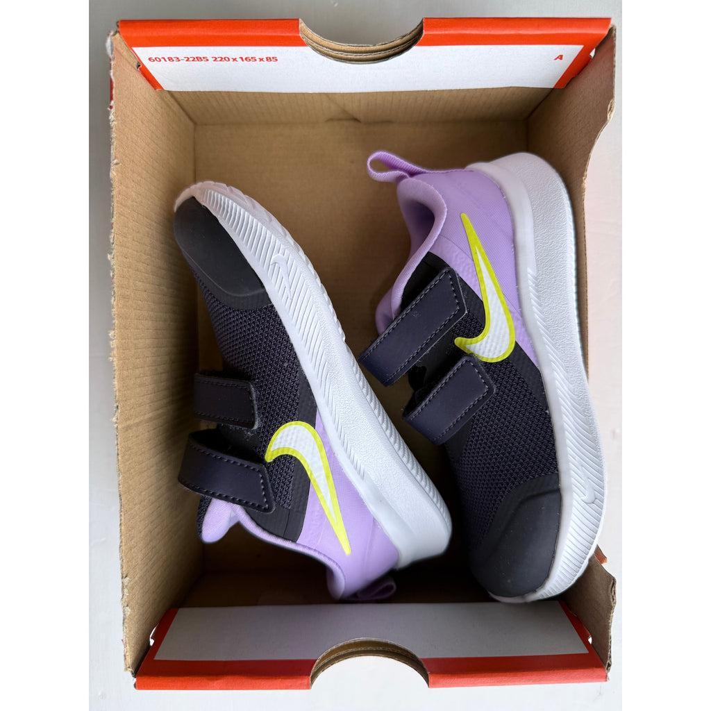 Nike Star Runner 3 TDV DA2778, Toddler 9C, Black/Lilac/Yellow