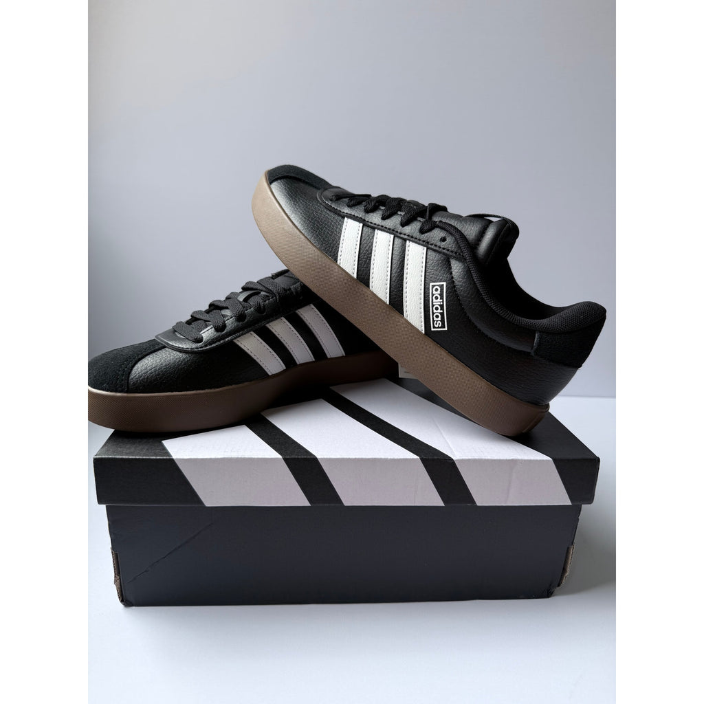 Adidas VL Court 3.0 ID8796 Core Black White Gum Women's 6.5 / UK 5 EUR 38 NWT