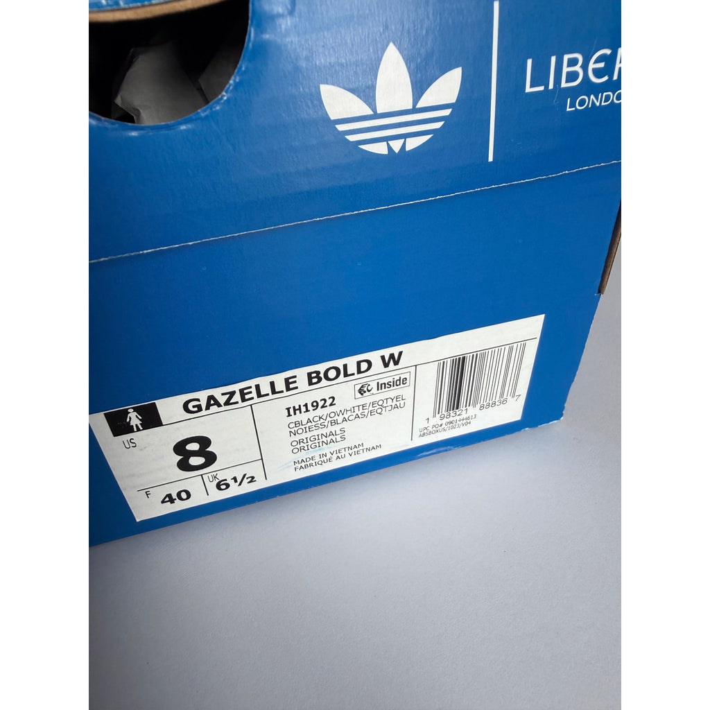 Liberty London x Adidas Gazelle Bold W IH1922 Black Floral Women's 8 / UK 6.5