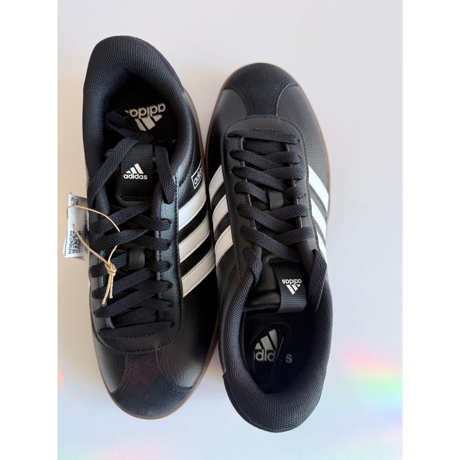 Adidas VL Court 3.0 ID8796 Black White Gum Women's 7 / UK 5.5 New With Tags