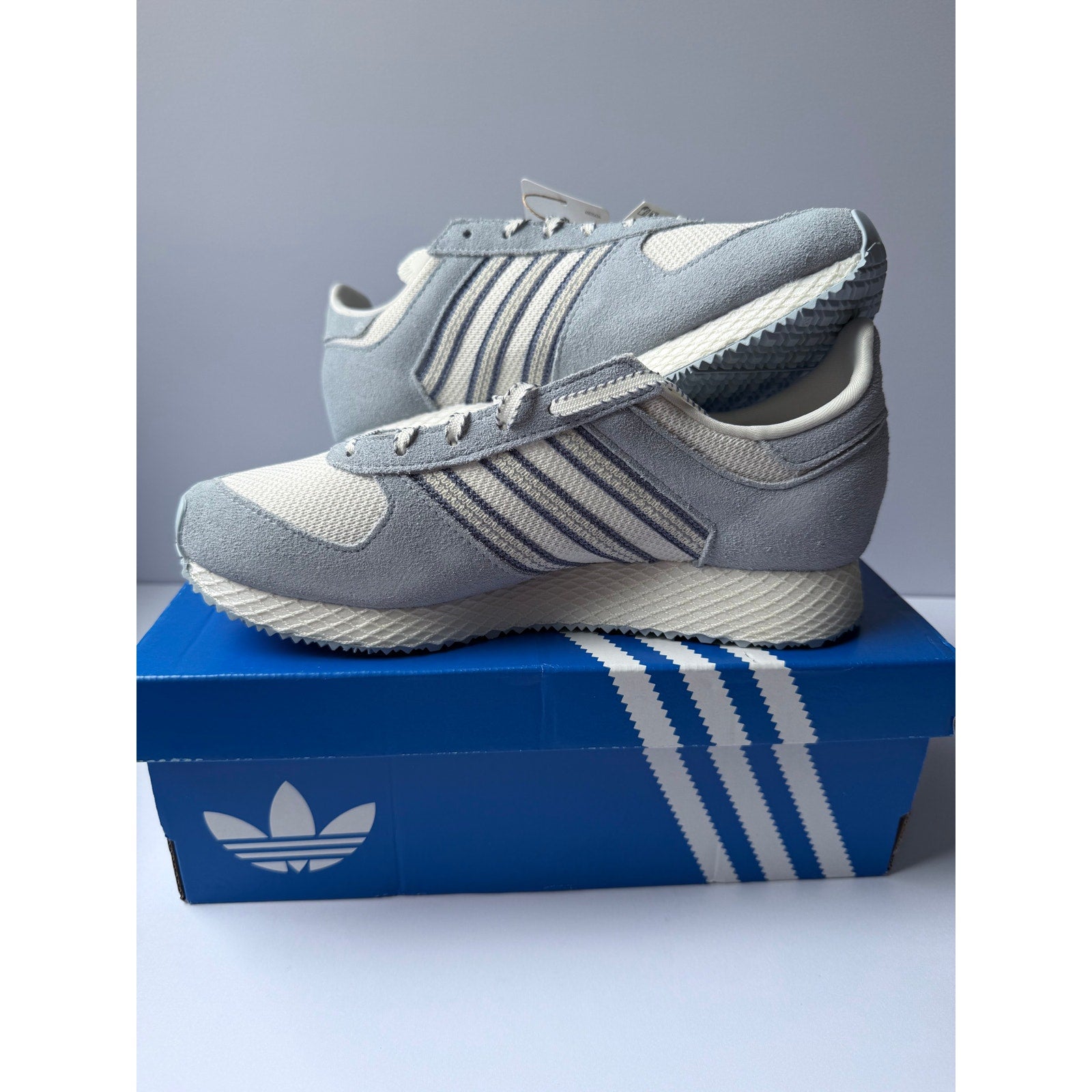 Adidas Atlanta W JI2893 Off White Wonder Blue Silver Women's 6.5 / UK 5 NWT