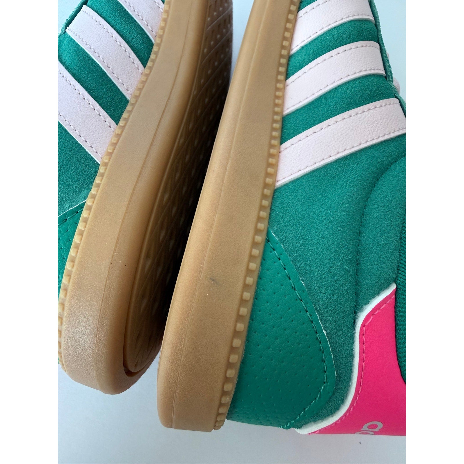 Adidas Breaknet Sleek J JR2131 Court Green Clear Pink Kids 5 / UK 4.5 / EUR 37