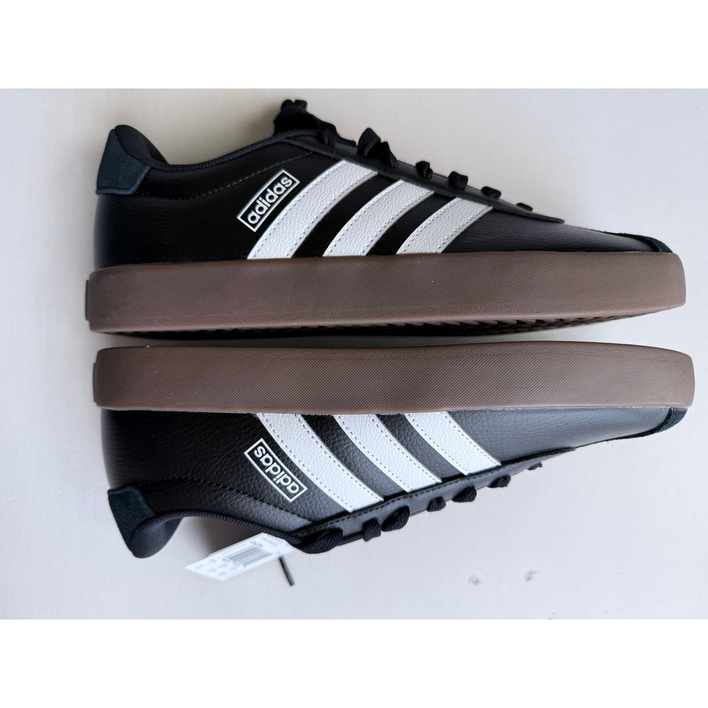 Adidas VL Court 3.0 ID6286 Black White Gum Men's 9 / UK 8.5 New In Box