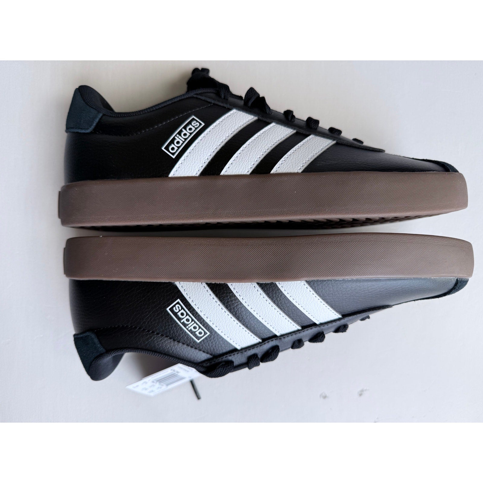 Adidas VL Court 3.0 ID6286 Black White Gum Men's 9 / UK 8.5 New In Box