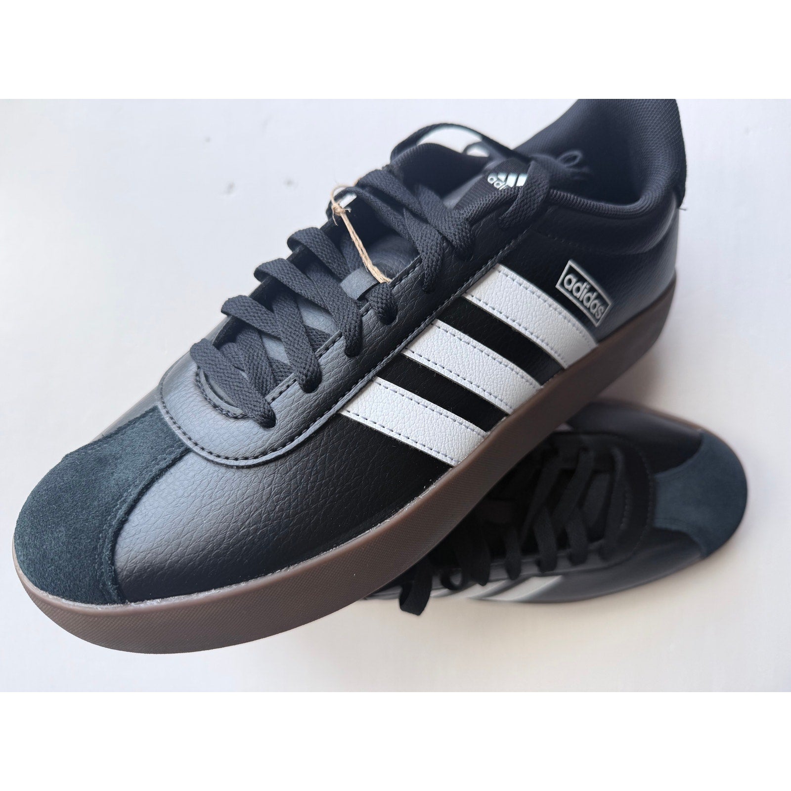 Adidas VL Court 3.0 ID6286 Black White Gum Men's 9 / UK 8.5 New In Box