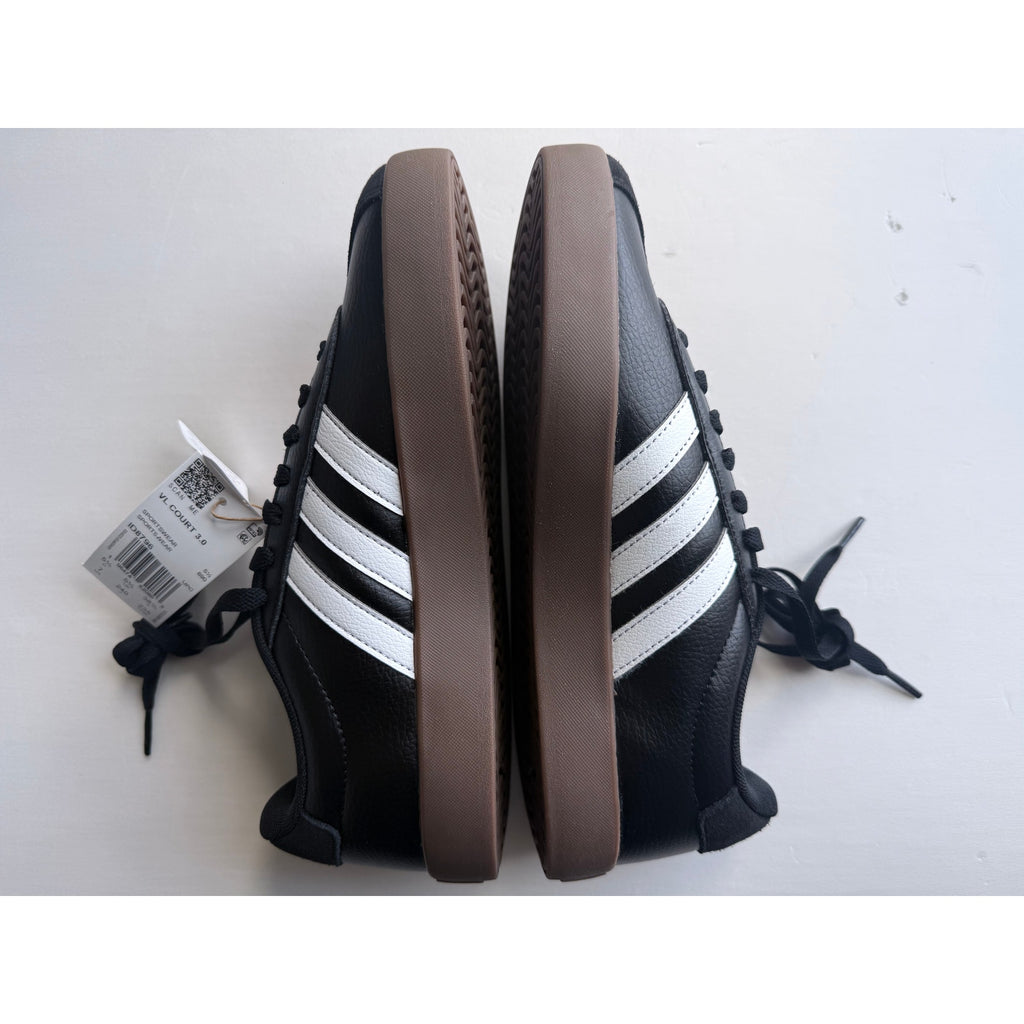 Adidas VL Court 3.0 ID8796 Black White Gum Women's 7 NWT