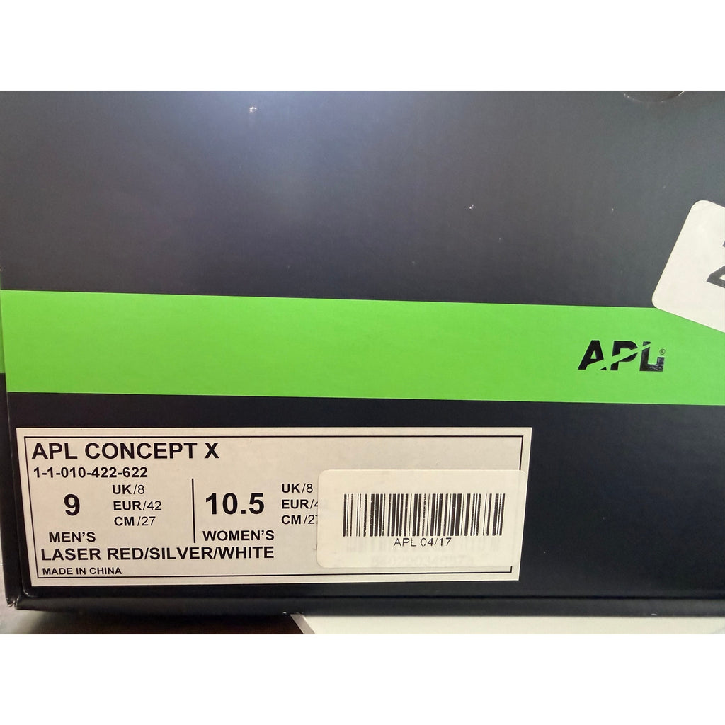 APL Concept X Carbon 10 Laser Red/Silver/White Men's 9/Women's 10.5 NIB