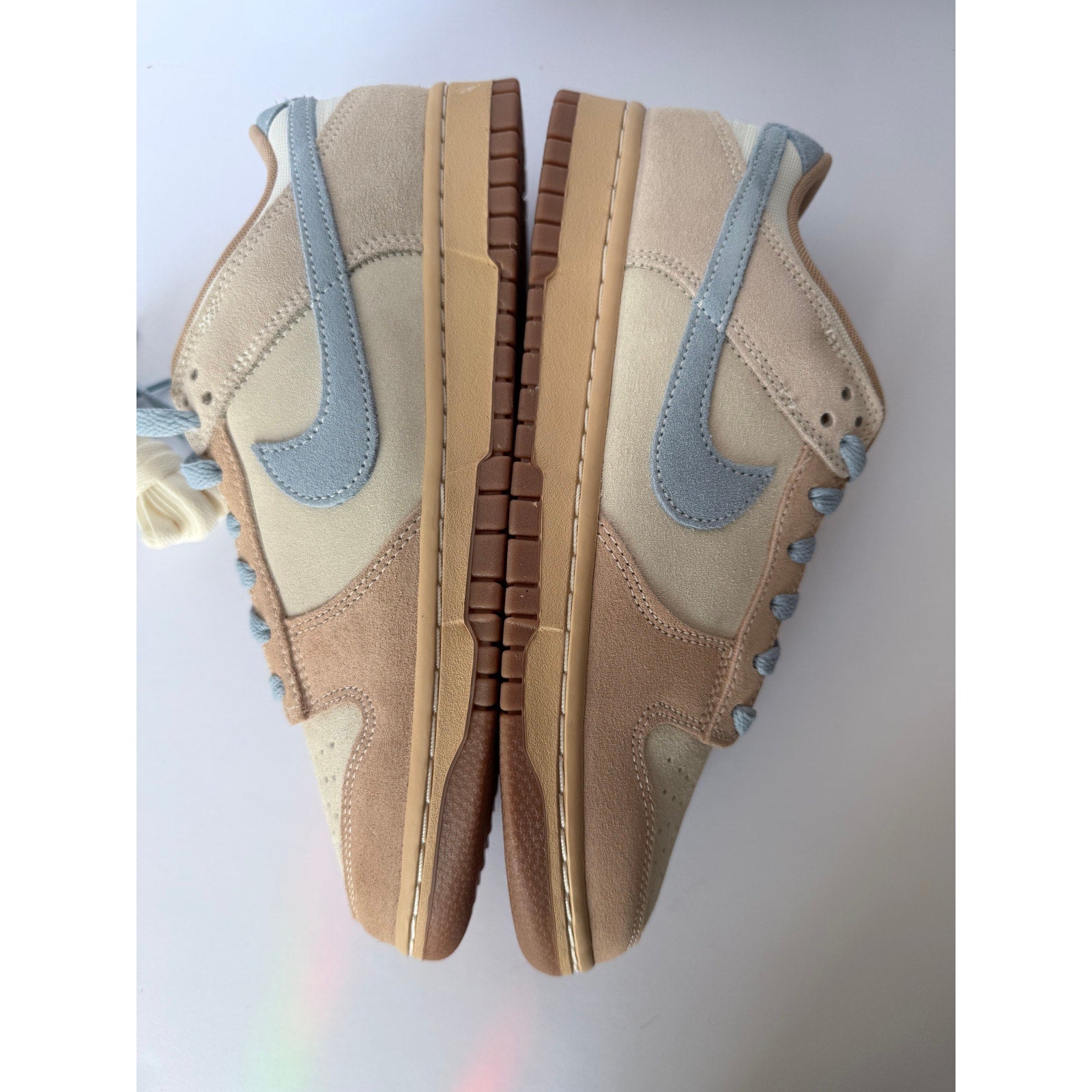 Nike Dunk Low HF0106-100 Sanddrift Armory Blue Suede Men's 9 Women's 10.5 NIB
