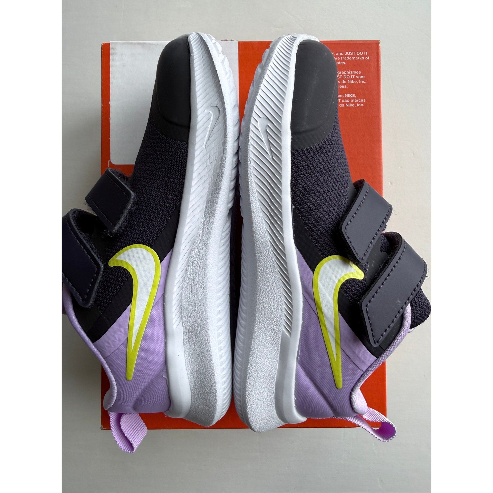 Nike Star Runner 3 TDV DA2778, Toddler 9C, Black/Lilac/Yellow