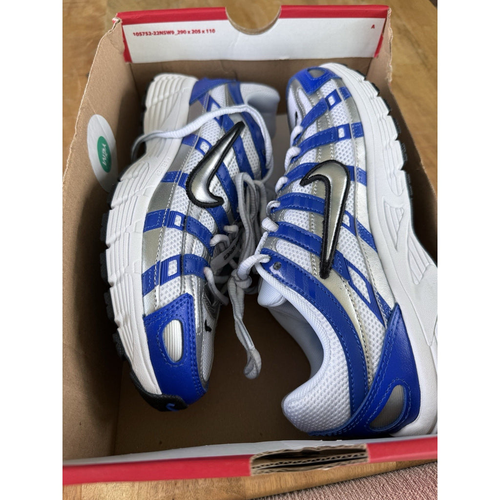 Nike P-6000 GS Racer Blue Metallic Silver White HV5064-402 Size 5Y / Women’s 6.5