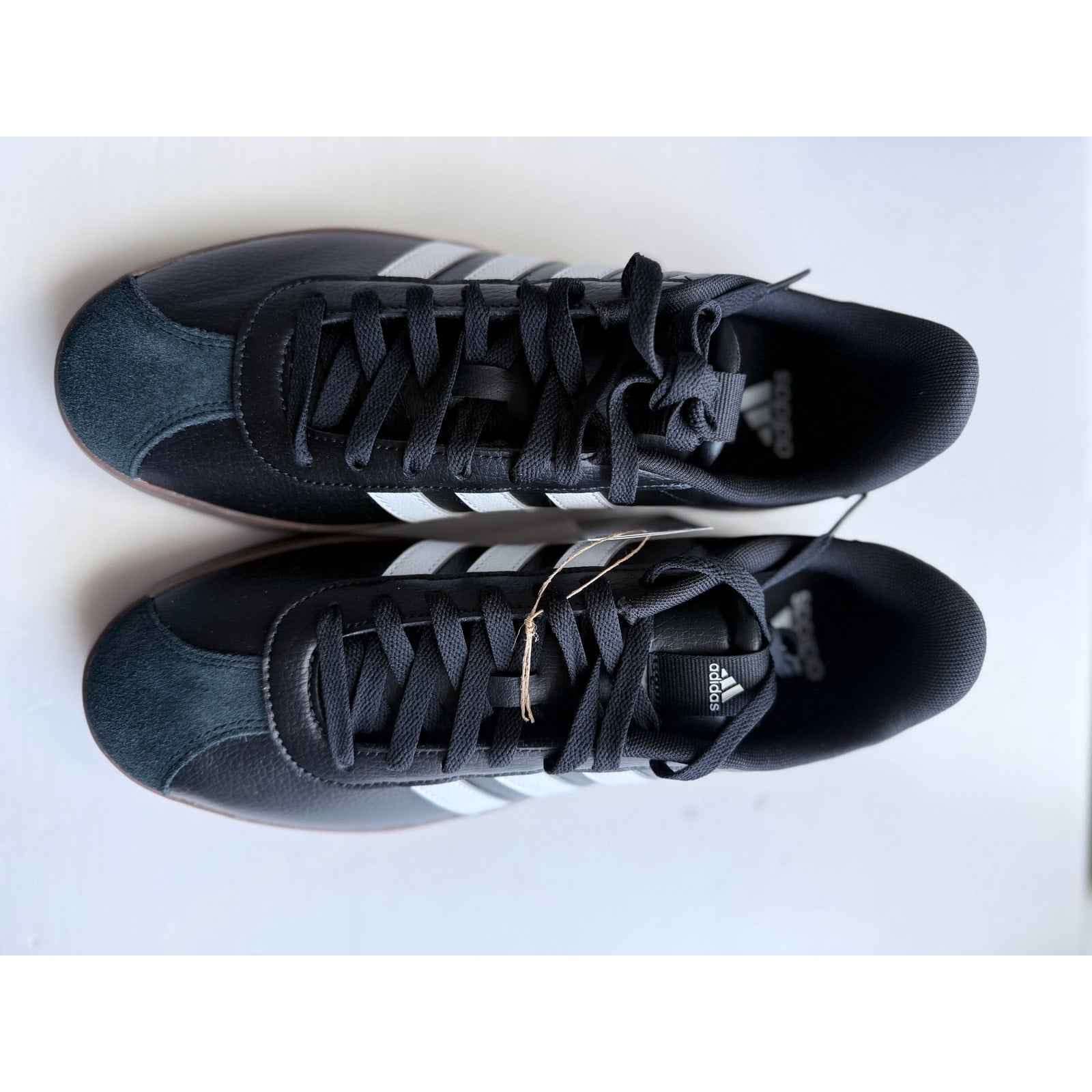 Adidas VL Court 3.0 ID6286 Black White Gum Men's 9 / UK 8.5 New In Box