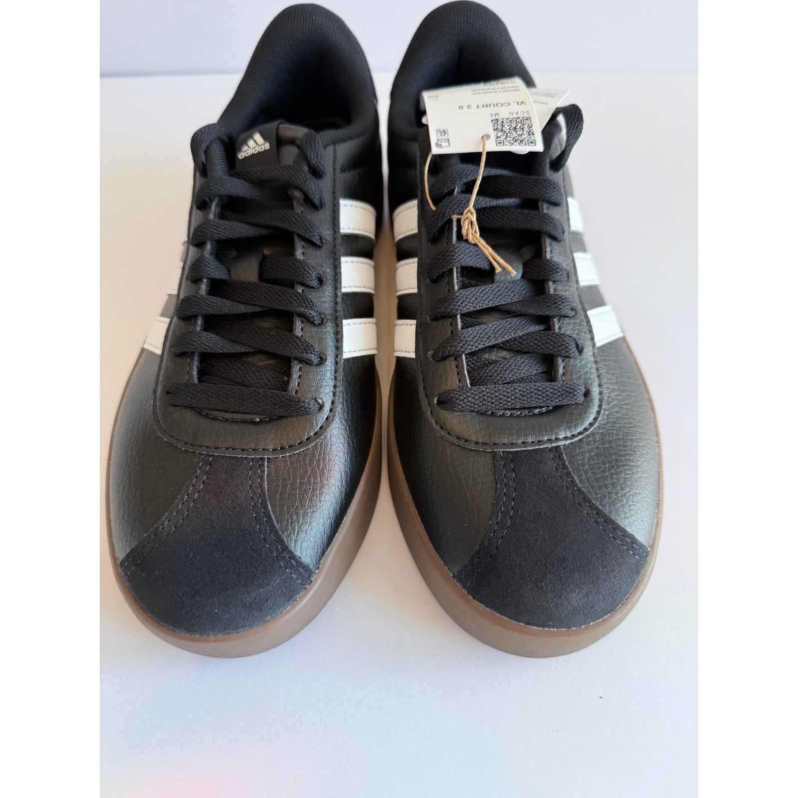 Adidas VL Court 3.0 ID8796 Black White Gum Women's 7 / UK 5.5 New With Tags