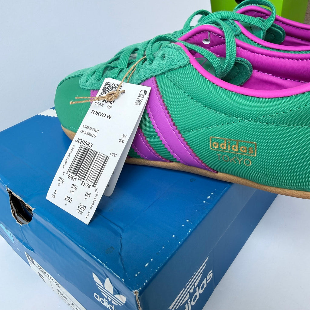 Adidas Tokyo W JQ0583 Court Green Purple Burst Gum Women's 5 UK 3.5 EUR 36 NWT