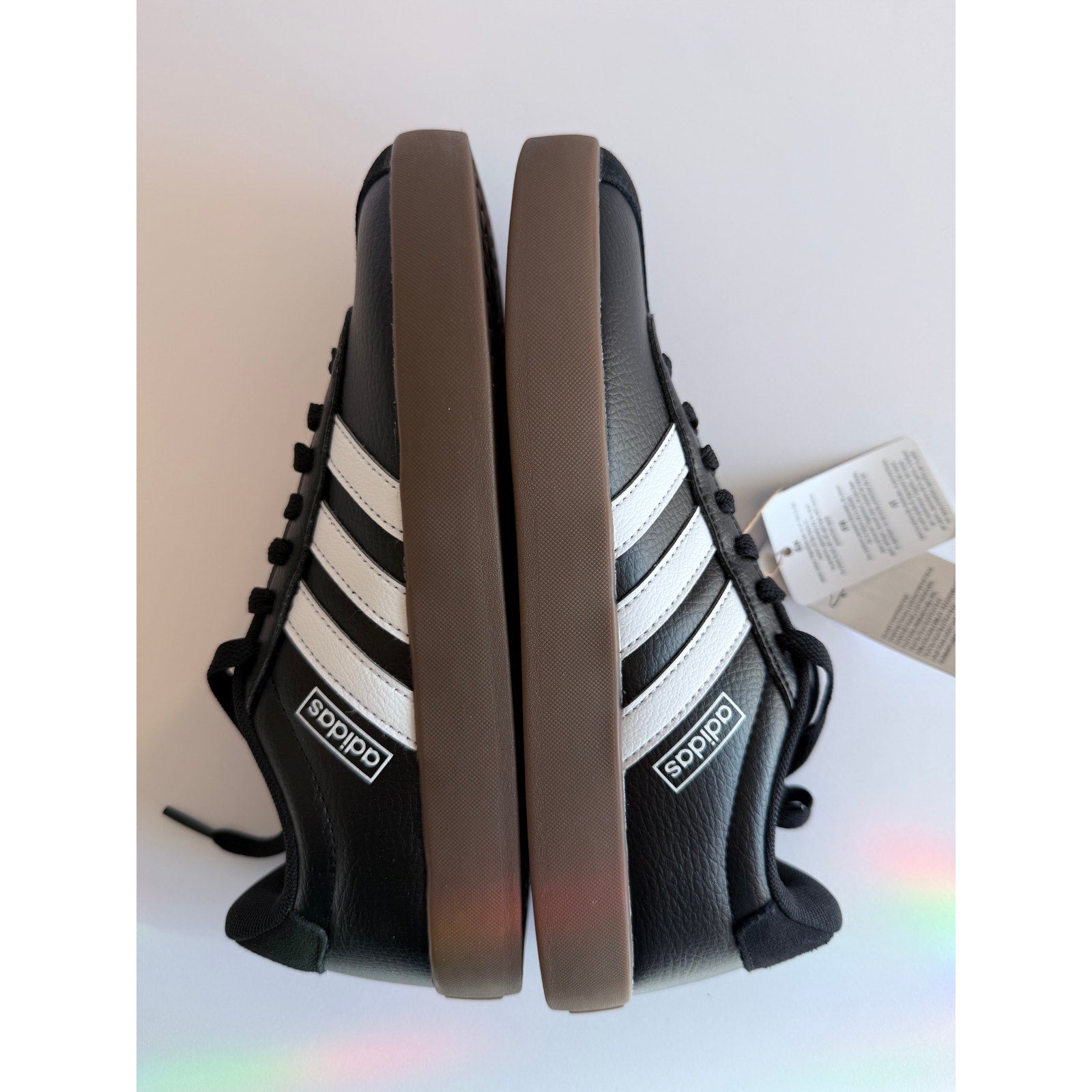 Adidas VL Court 3.0 ID8796 Black White Gum Women's 7 / UK 5.5 New With Tags