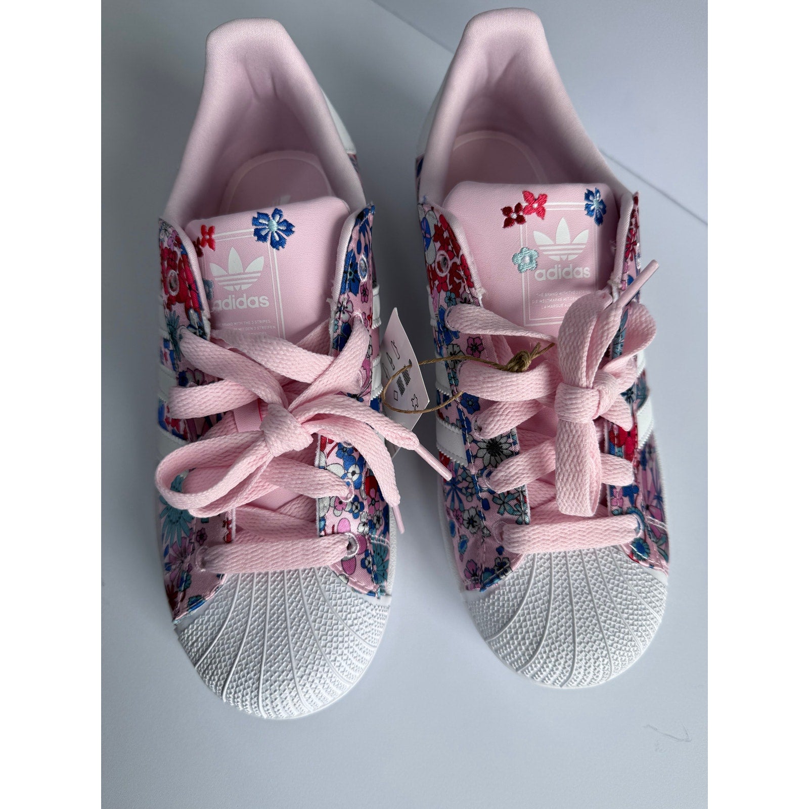 Adidas Superstar II J JQ2005 Pink Floral Print Girls 6.5Y / UK 6 EUR 39⅓ NWT