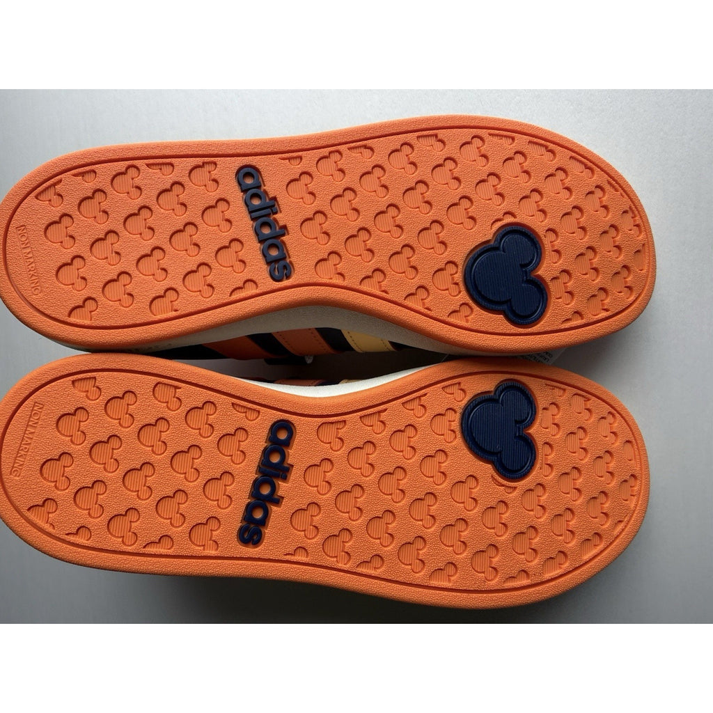 Disney x Adidas Grand Court Mickey EL K JS2345 Navy Orange Size 6K / Women’s 7.5