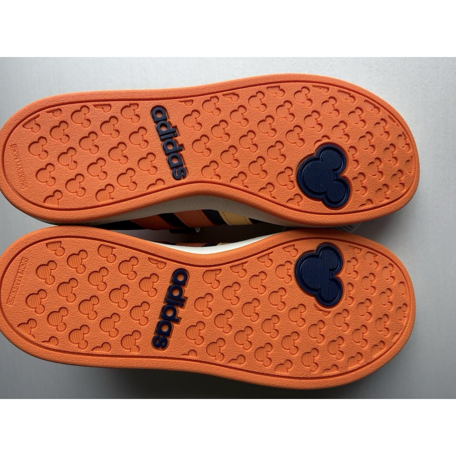 Disney x Adidas Grand Court Mickey EL K JS2345 Navy Orange Size 6K / Women’s 7.5