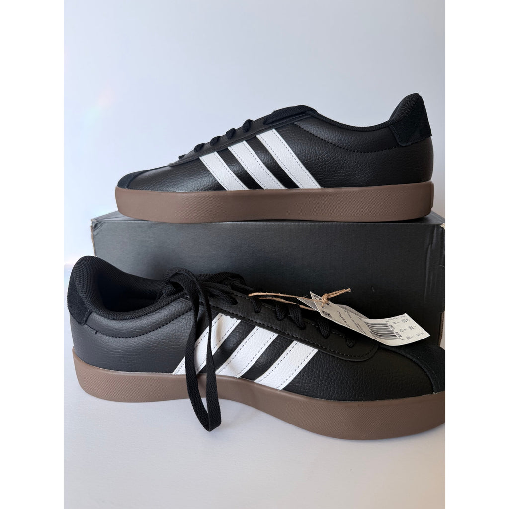 Adidas VL Court 3.0 Skate Men's 10 Black White Gum ID6286 NWT Skateboard
