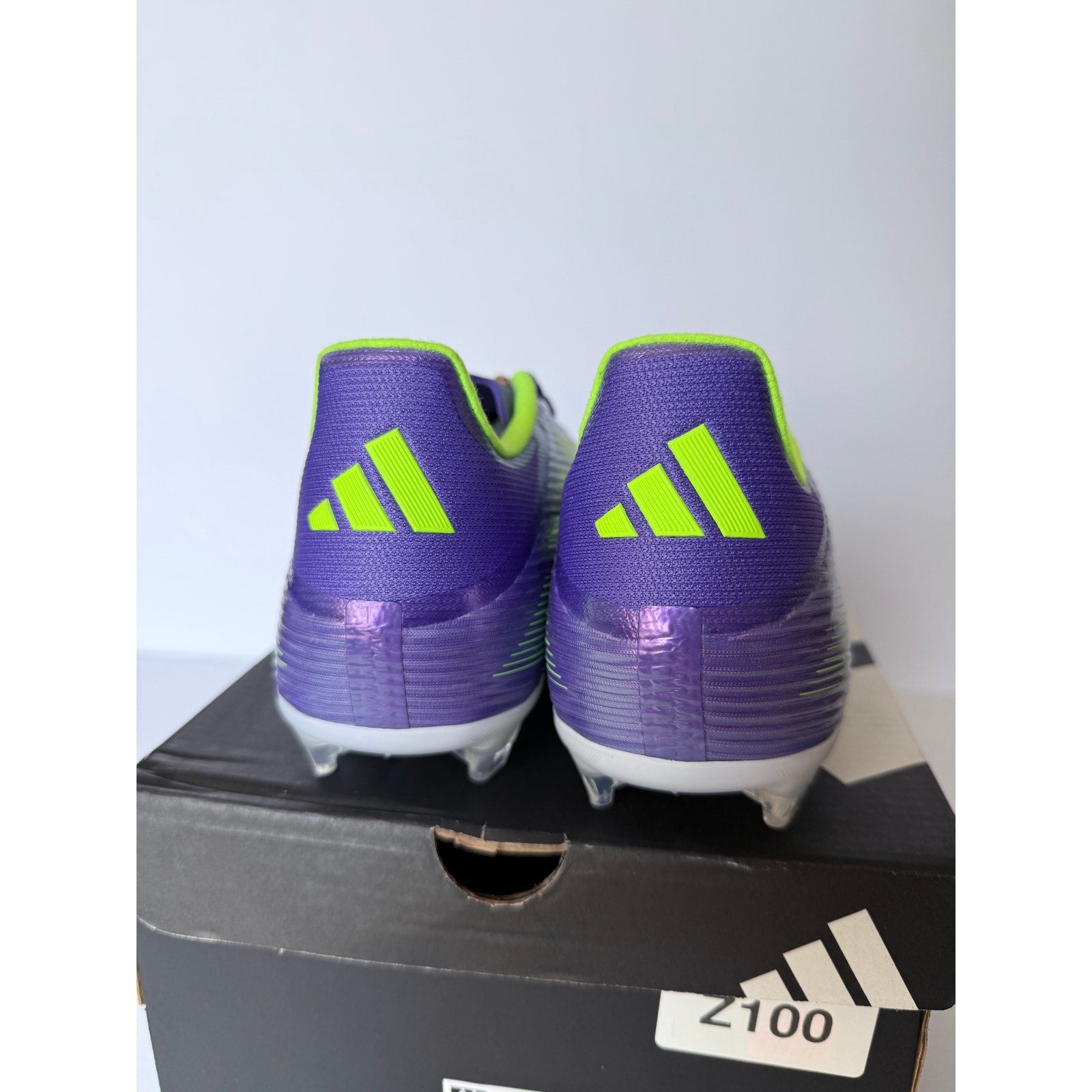 Adidas F50 League FG/MG JI0003 Purple Rush Lucid Lemon Men's 8.5 Women's 9.5