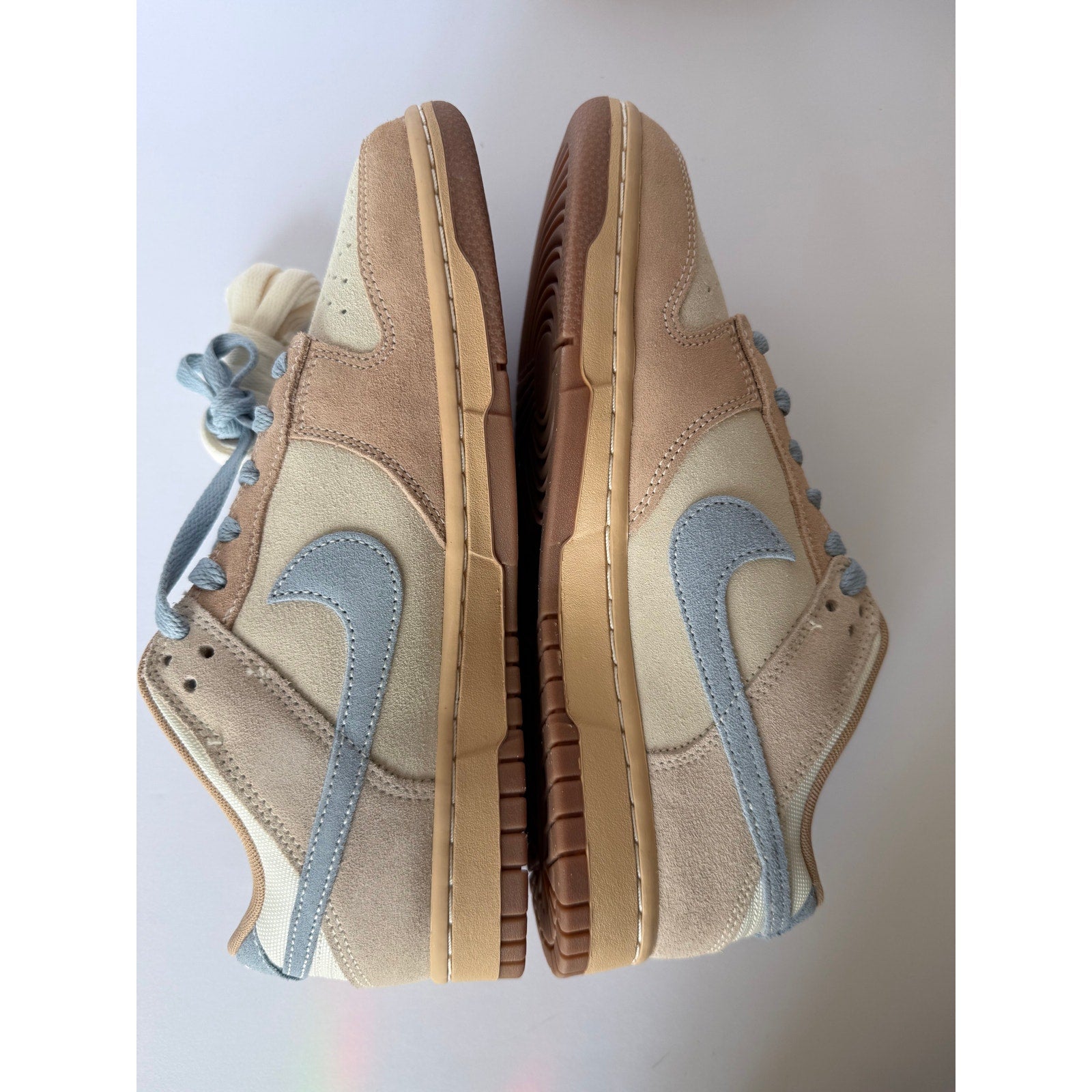 Nike Dunk Low HF0106-100 Sanddrift Armory Blue Suede Men's 9 Women's 10.5 NIB