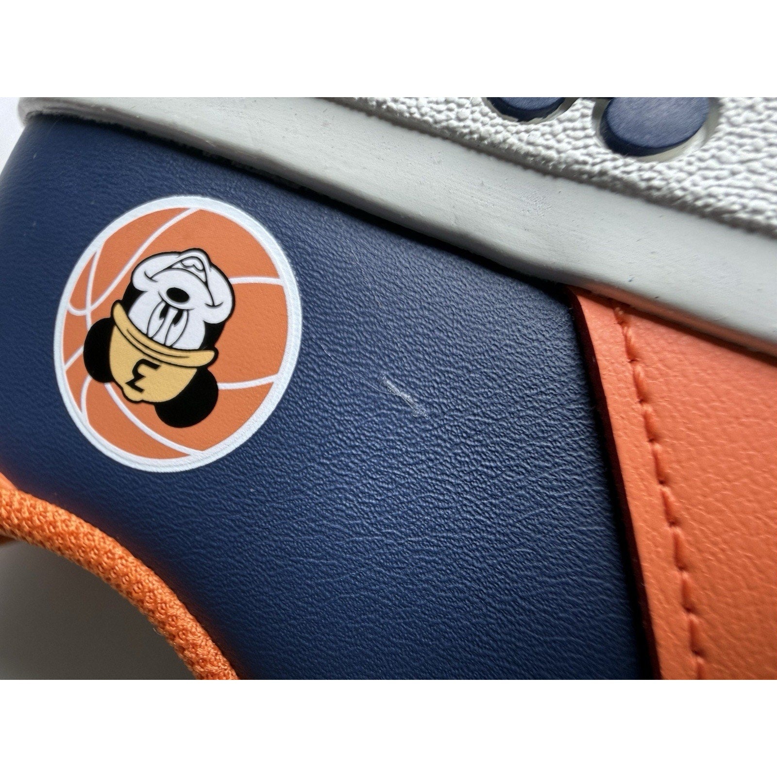 Disney x Adidas Grand Court Mickey EL K JS2345 Navy Orange Size 6K / Women’s 7.5