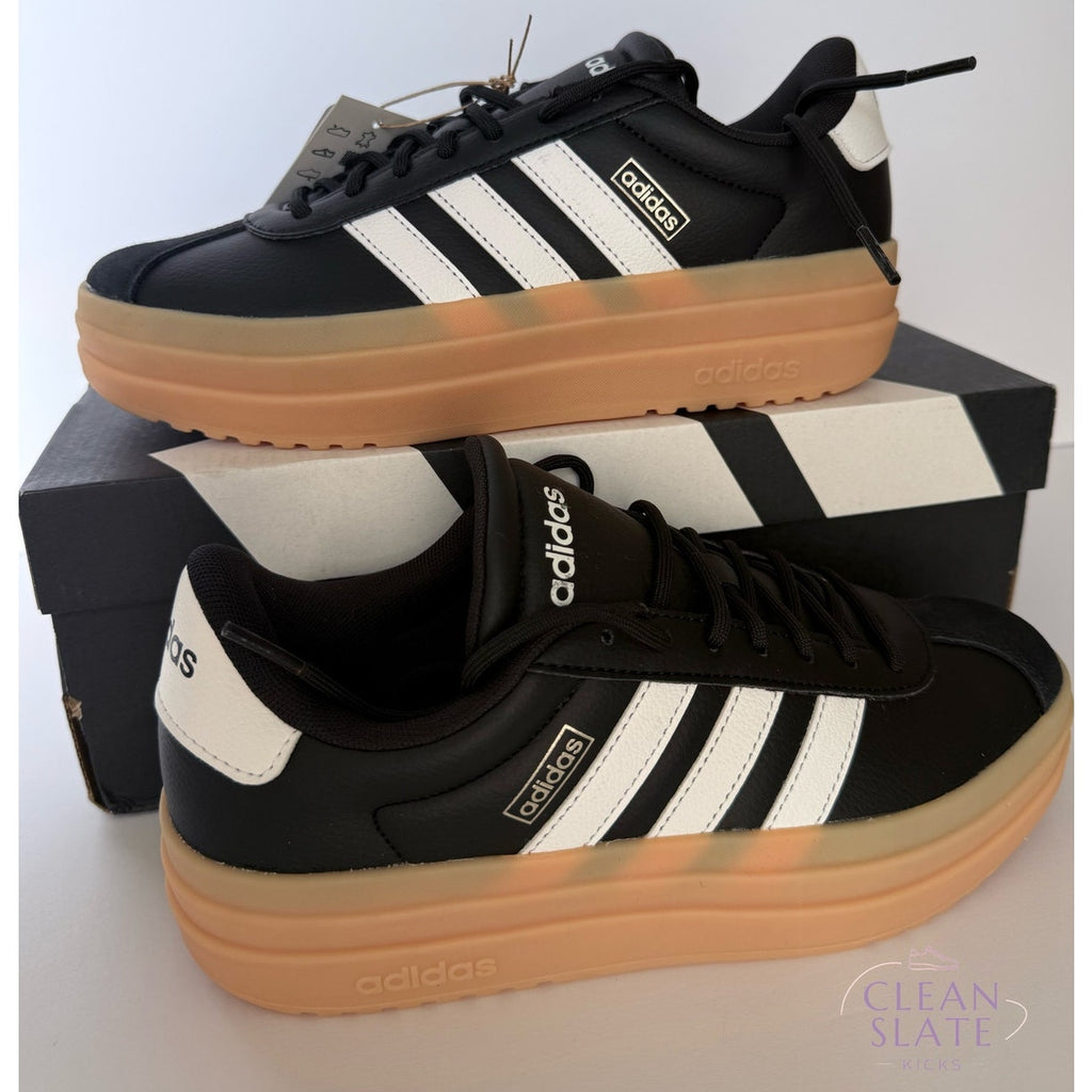 Adidas VL Court Bold IH3081 Black White Gum Women's 7 / UK 5.5 / EUR 38.5 NWT