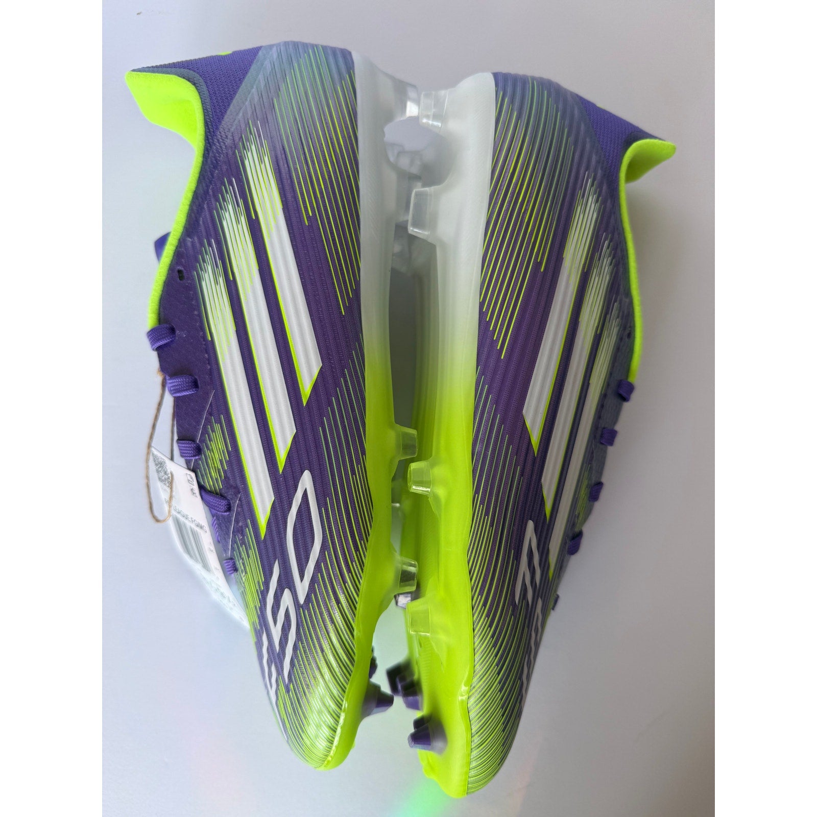 Adidas F50 League FG/MG JI0003 Purple Rush Lucid Lemon Men's 8.5 Women's 9.5