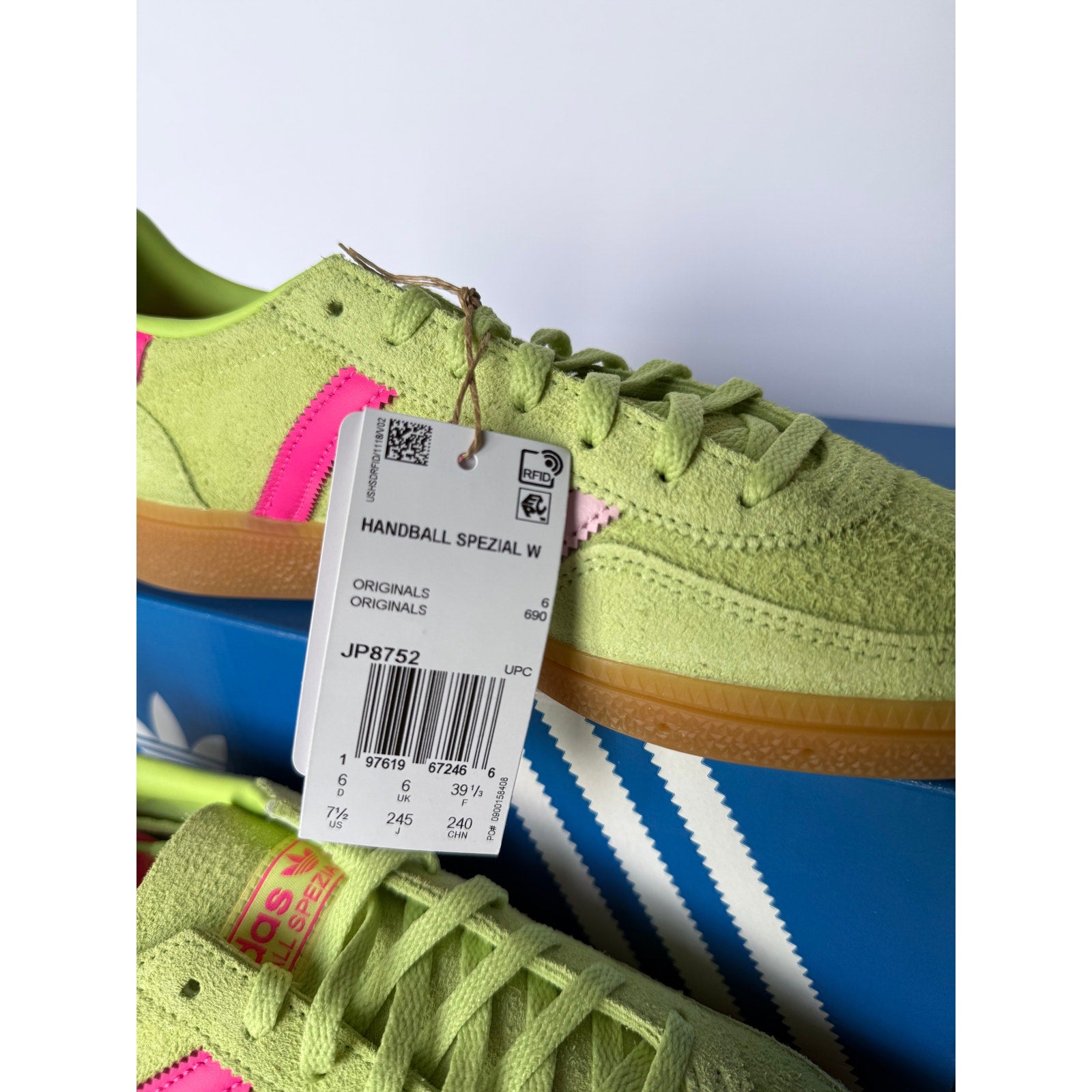 Adidas Handball Spezial W JP8752 Pulse Lime Bliss Pink Women's 7.5 / UK 6 NIB