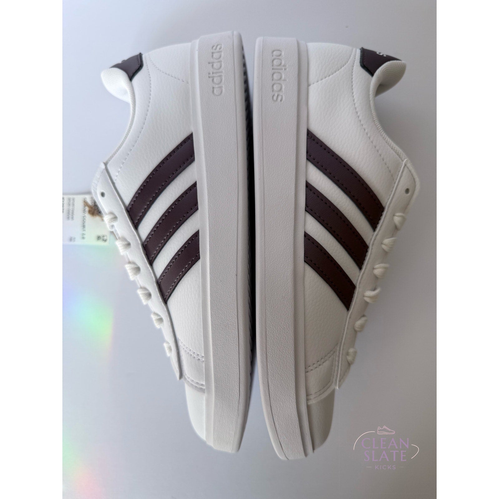 Adidas Grand Court 2.0 ID2978 White Burgundy Women's 7 / UK 5.5 / EUR 38.5 NWT