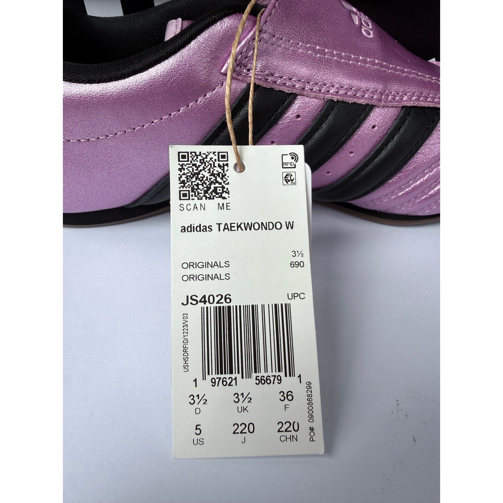 Adidas Taekwondo W JS4026 Metallic Pink Black Women's 5 UK 3.5 EUR 36 NWT
