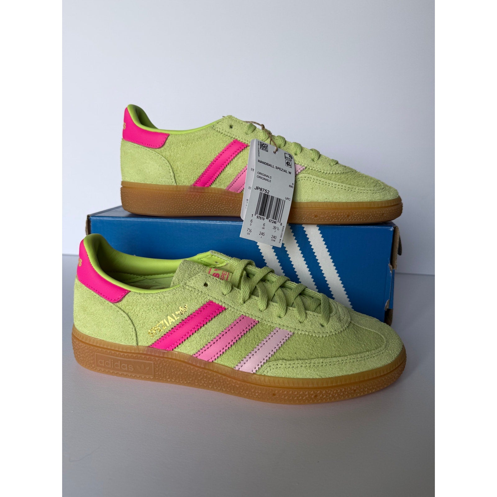 Adidas Handball Spezial W JP8752 Pulse Lime Bliss Pink Women's 7.5 / UK 6 NIB