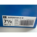didas Superstar II W JS4009 Black Patent White Gold Women's 7.5 / UK 6 NWT