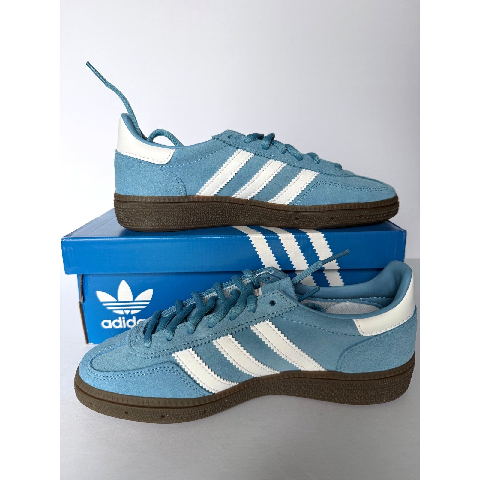 Adidas Handball Spezial J Light Blue Cloud White JI2902 Sz 3.5Y