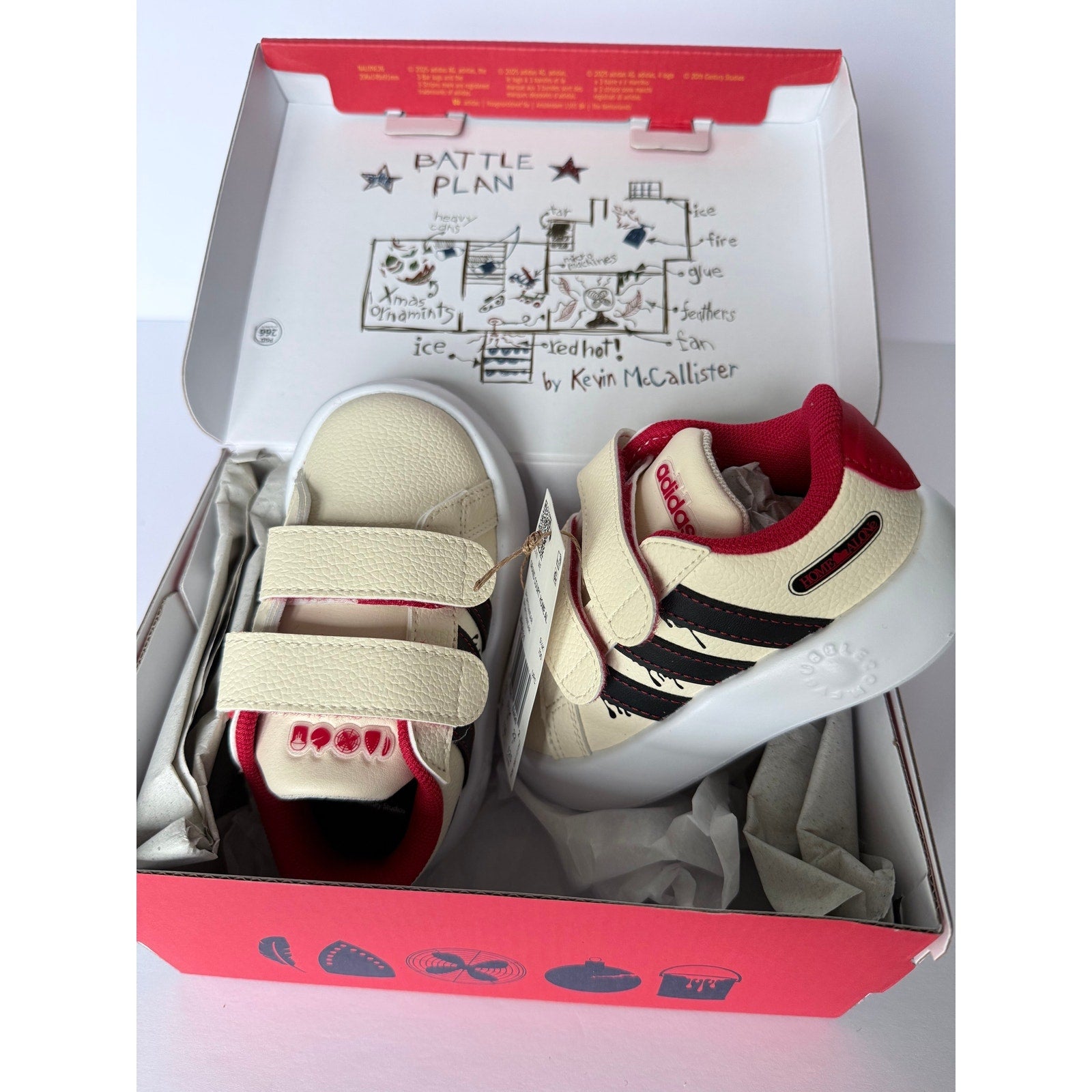 Adidas Home Alone Grand Court CF Toddler JR5631 6K Kevin NIB